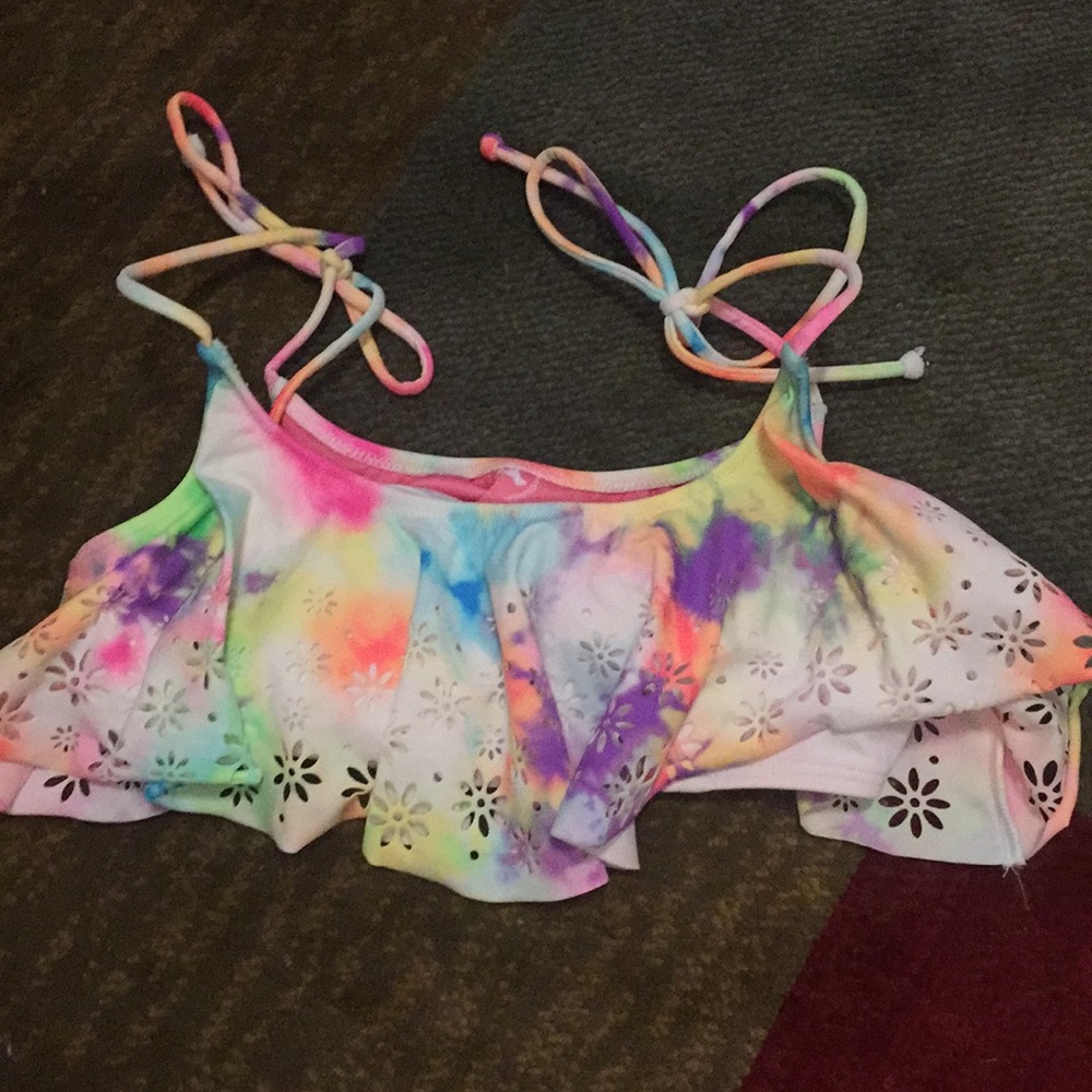 Victoria's Secret Watercolor Flounce Bikini Top